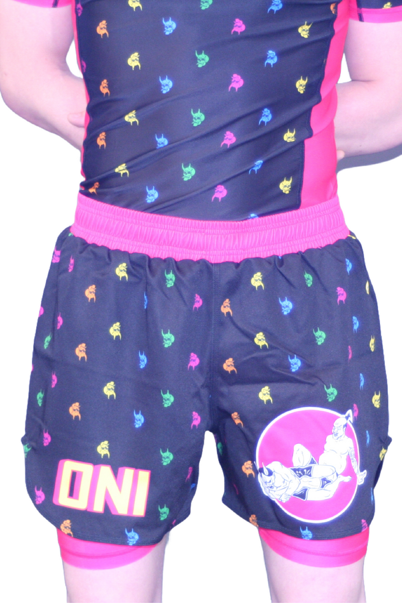 Oni “Finisher” Black Combination Shorts – Lower Body Submission Edition