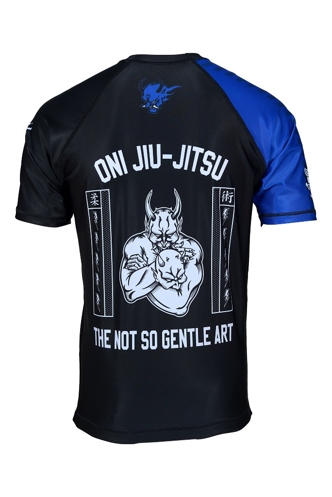 Oni "B-Evil" Blue Ranked Short Sleeve Rash Guard